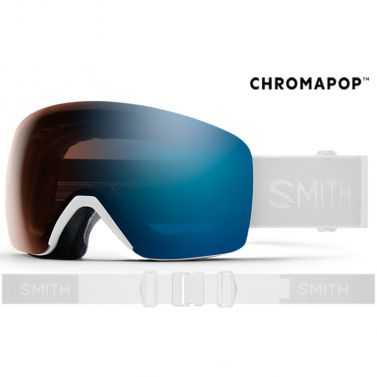 Masque Smith Skyline White Vapor Photochromic Chromapop Pro Blue Mirror