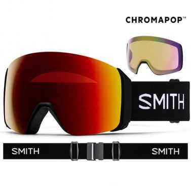 Masque Smith 4D Mag XL 2025 Black Chromapop Sun Red Mirror